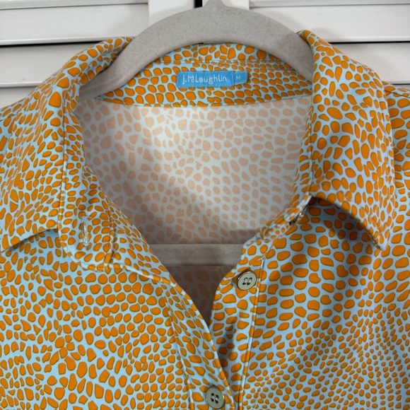 J. McLaughlin Catalina Cloth Leopard Print Pull Over Shirt Top    Size Medium - Picture 3 of 6